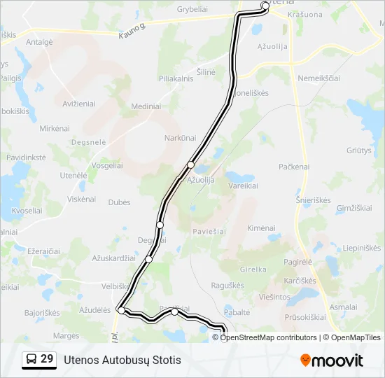29 Bus Line Map