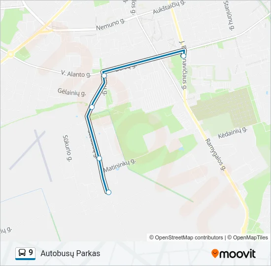 9 Bus Line Map