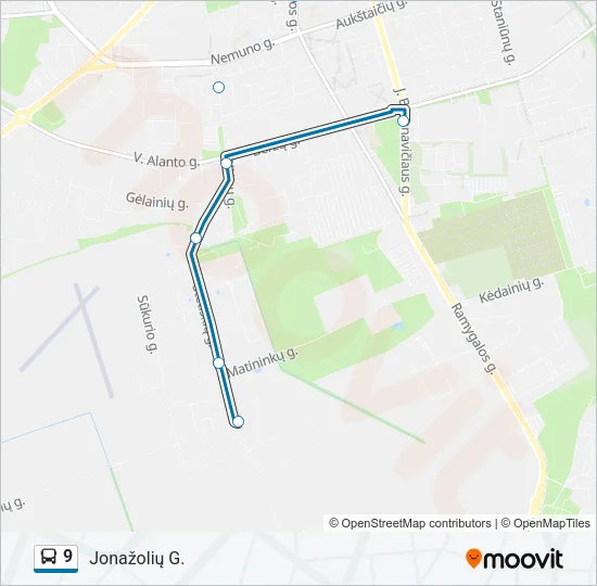 9 Bus Line Map