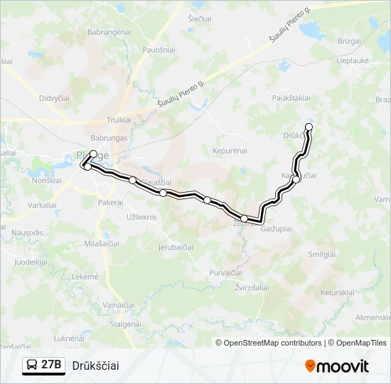 27B Bus Line Map