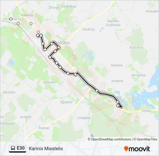 E30 Bus Line Map