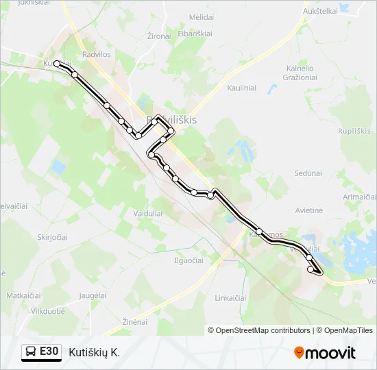 E30 Bus Line Map