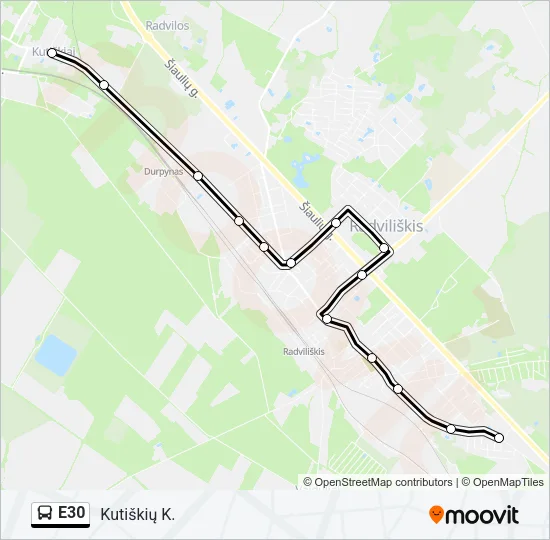E30 Bus Line Map