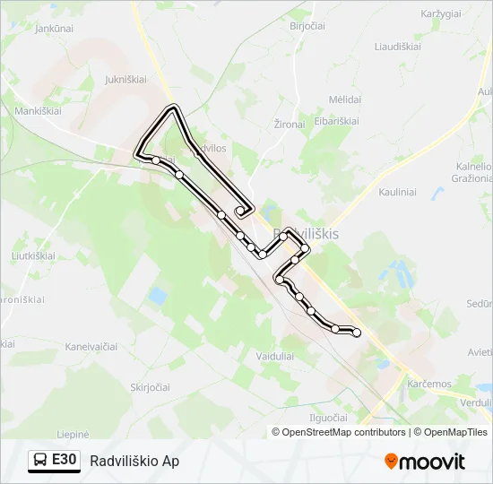 E30 Bus Line Map