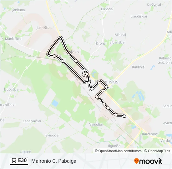 E30 Bus Line Map