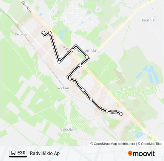 E30 Bus Line Map