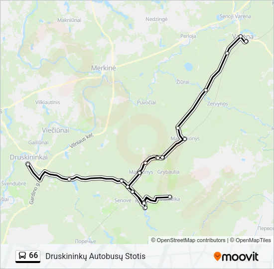 66 Bus Line Map