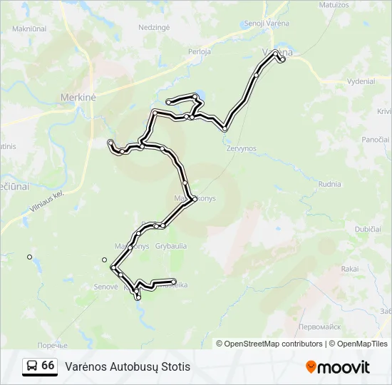 66 Bus Line Map