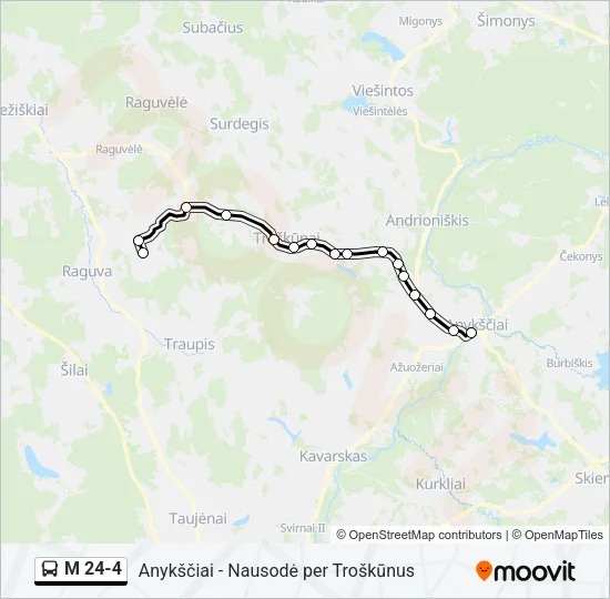 M 24-4 Bus Line Map