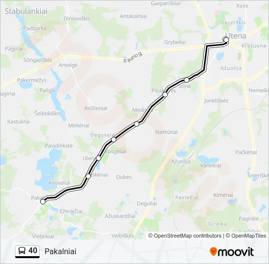40 Bus Line Map