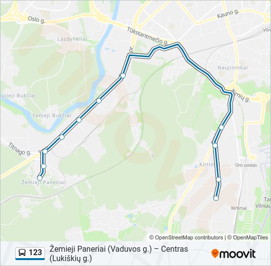 123  kelionės žemėlapis