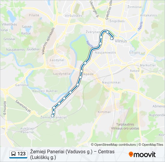 123  kelionės žemėlapis