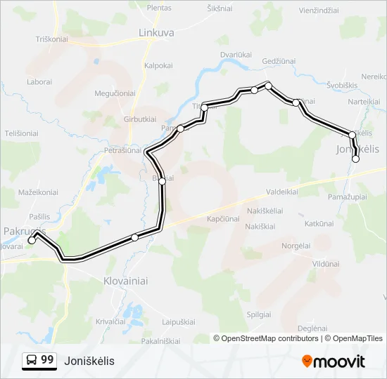 99 Bus Line Map