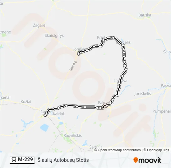 M-229 Bus Line Map