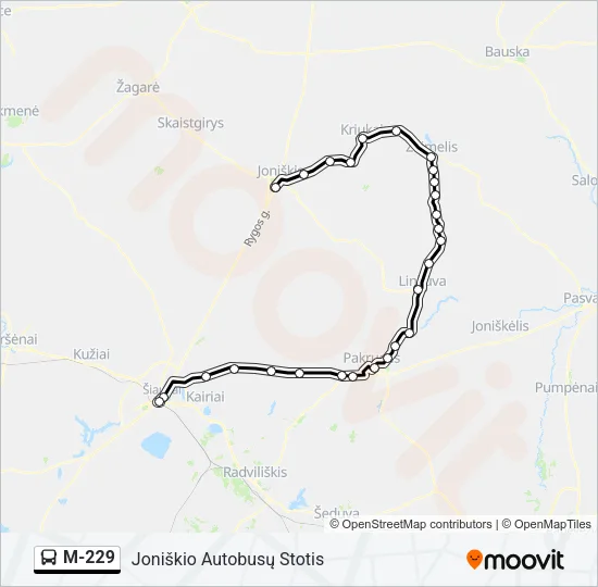 M-229 Bus Line Map