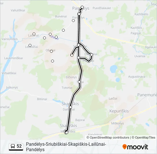 52 Bus Line Map