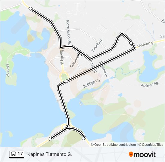Автобус 17: карта маршрута