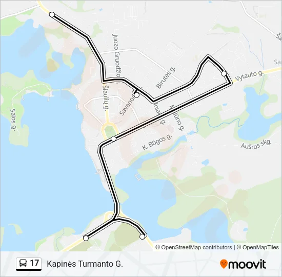 17 Bus Line Map