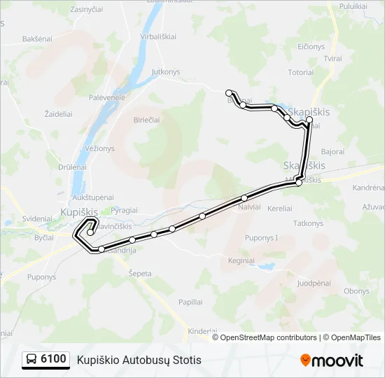 6100 Bus Line Map