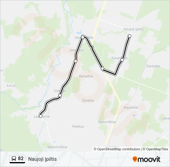 82 Bus Line Map