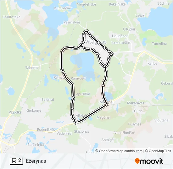 2 Bus Line Map