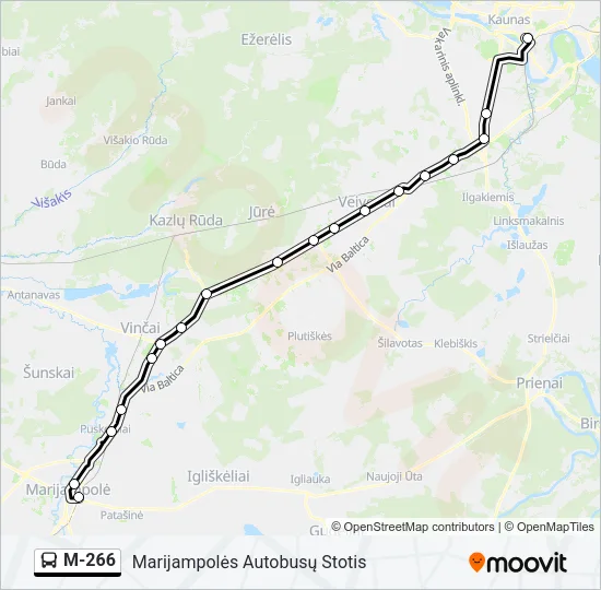 M-266 Bus Line Map