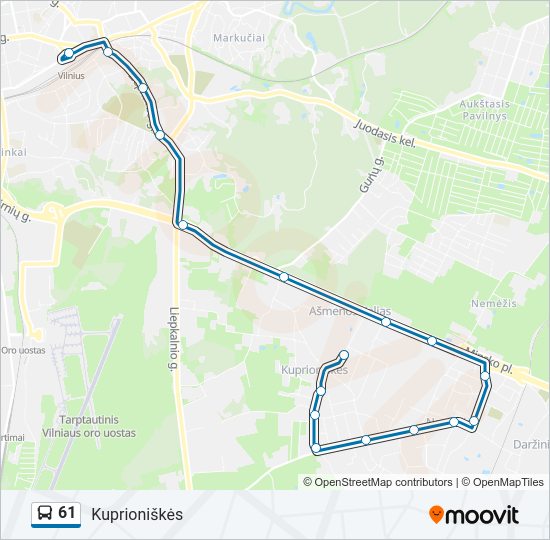 61  kelionės žemėlapis