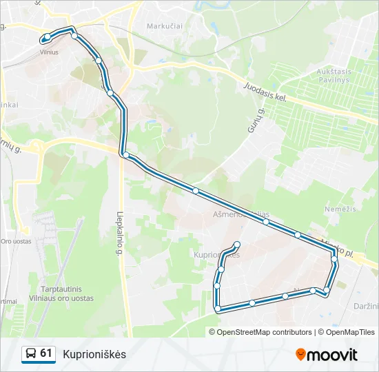  61: карта маршрута