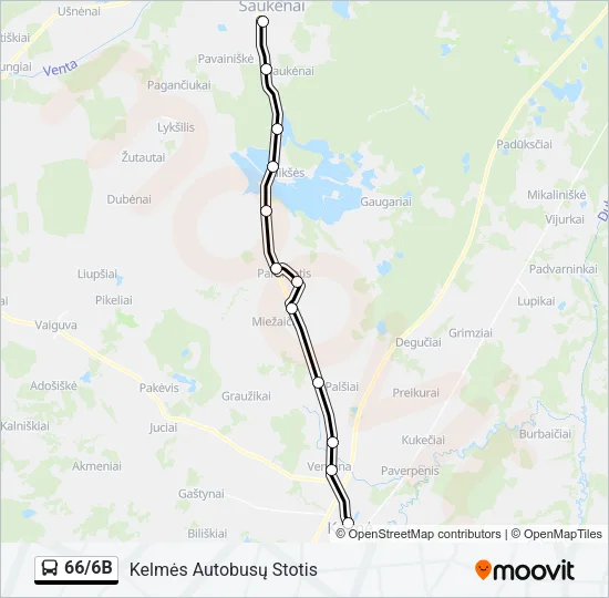 66/6B Bus Line Map