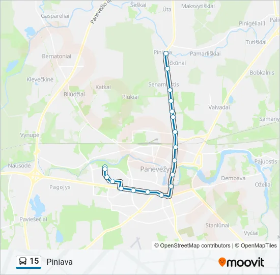 15 Bus Line Map