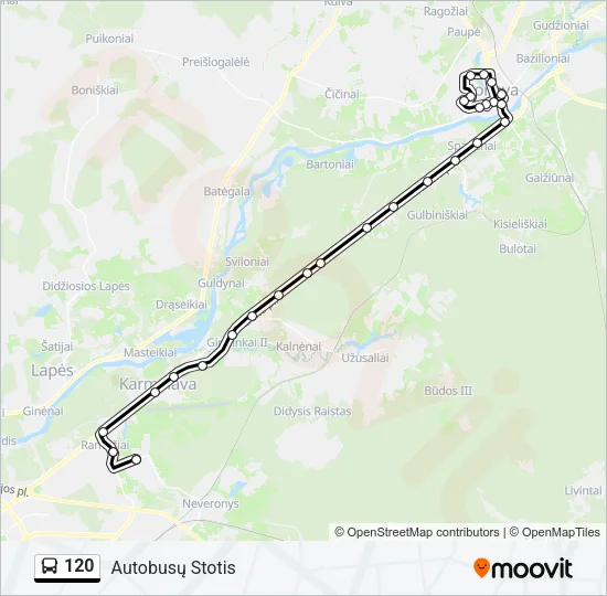 120 Bus Line Map