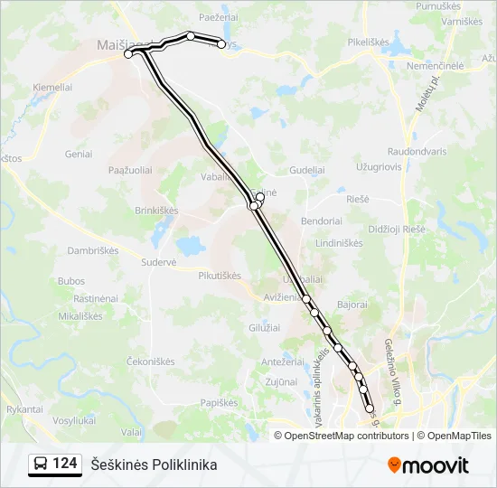 124 Bus Line Map
