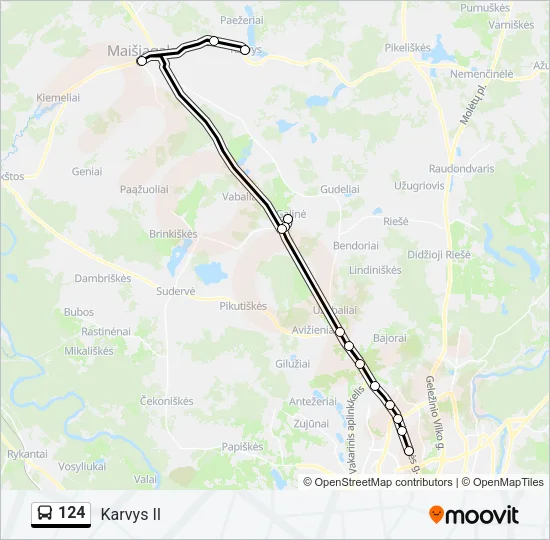 124 Bus Line Map