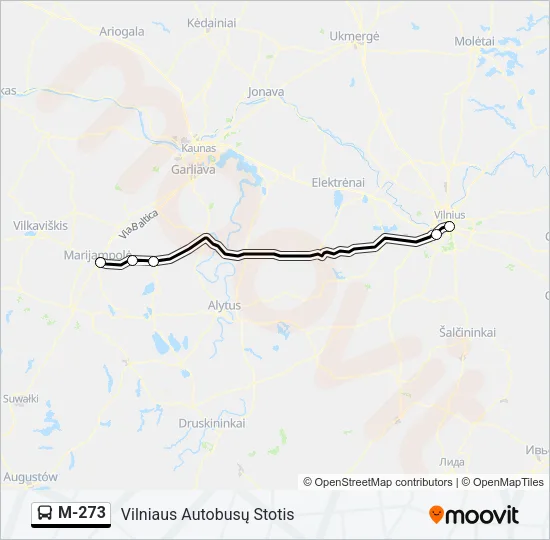 M-273 Bus Line Map
