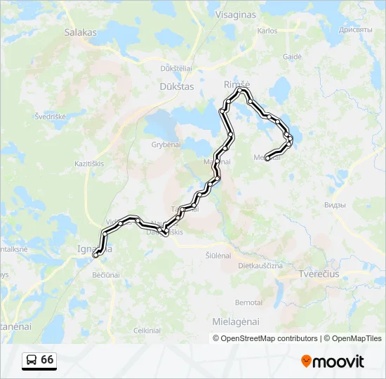66 Bus Line Map