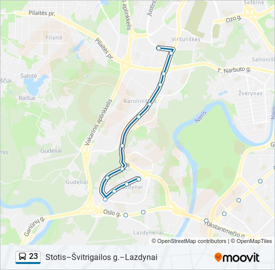 23  kelionės žemėlapis
