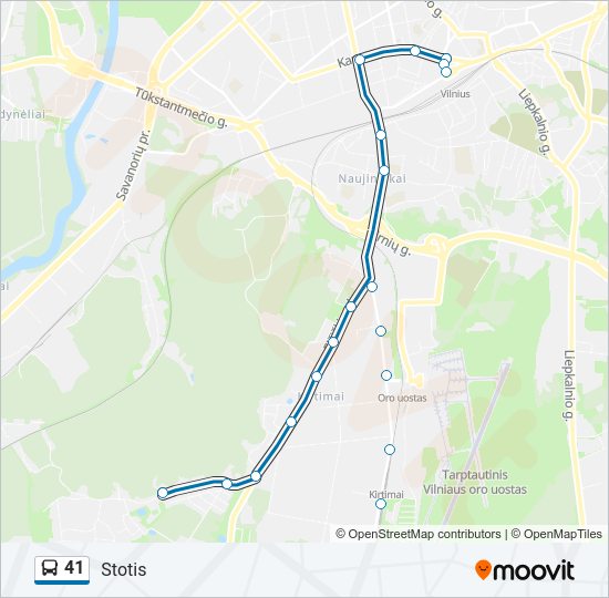 41  kelionės žemėlapis