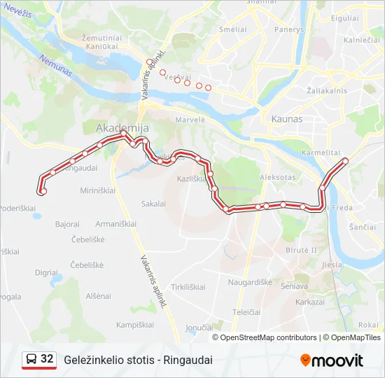 32 Bus Line Map