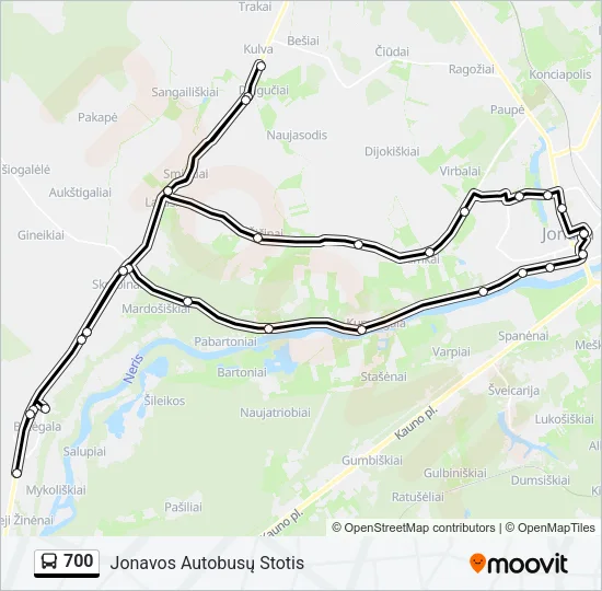 700 Bus Line Map