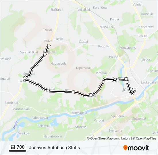 700 Bus Line Map