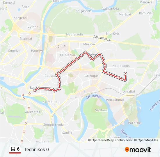 6 Bus Line Map