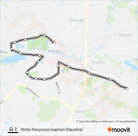 2 Bus Line Map