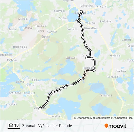 10 Bus Line Map