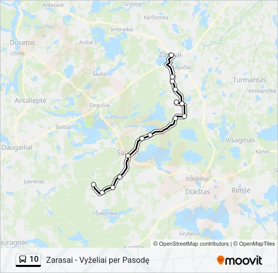 10 Bus Line Map
