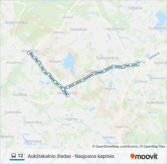 12 Bus Line Map