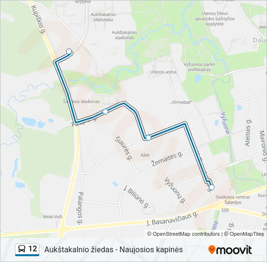 12 Bus Line Map