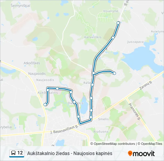 12 Bus Line Map