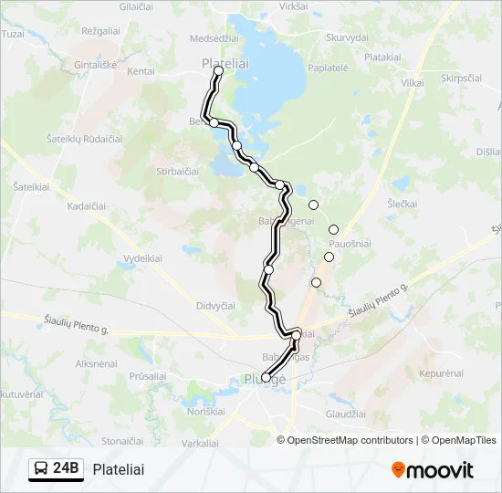 24B Bus Line Map