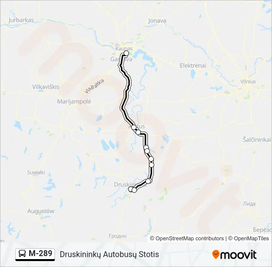 M-289 Bus Line Map