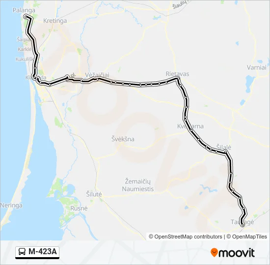 M-423A Bus Line Map